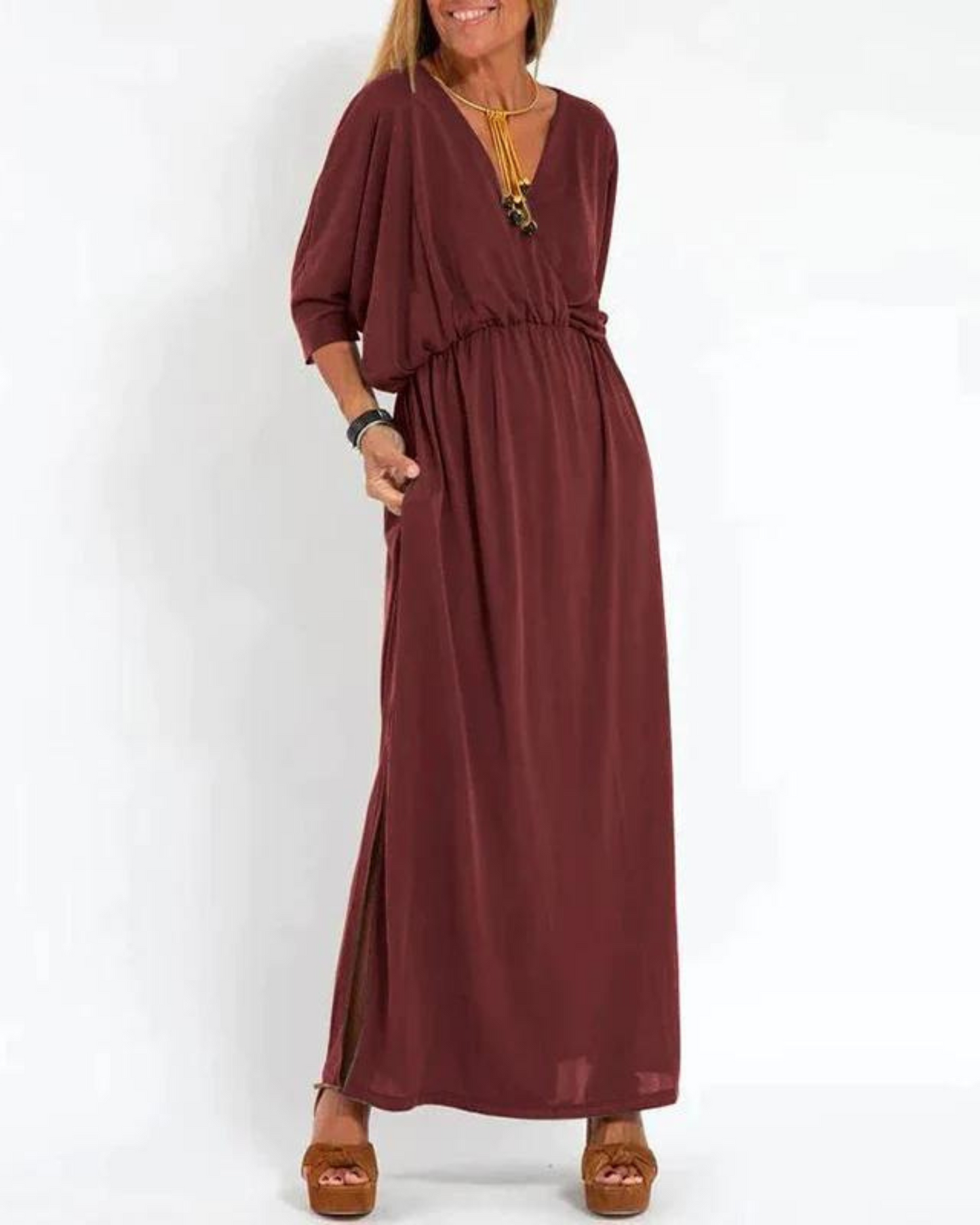 Leni™ – Vintage-geïnspireerde luchtige maxi-jurk