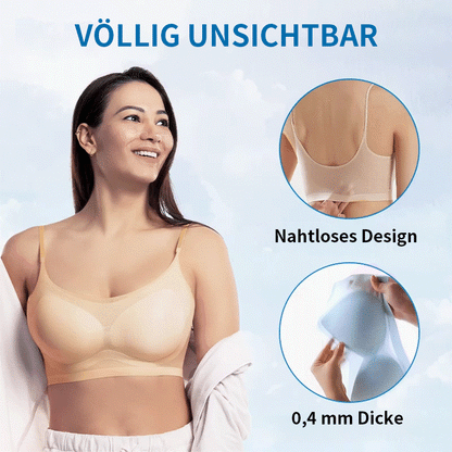 Nahtloser & ultradünner Sommer-Komfort-BH aus Eisseide in Übergröße