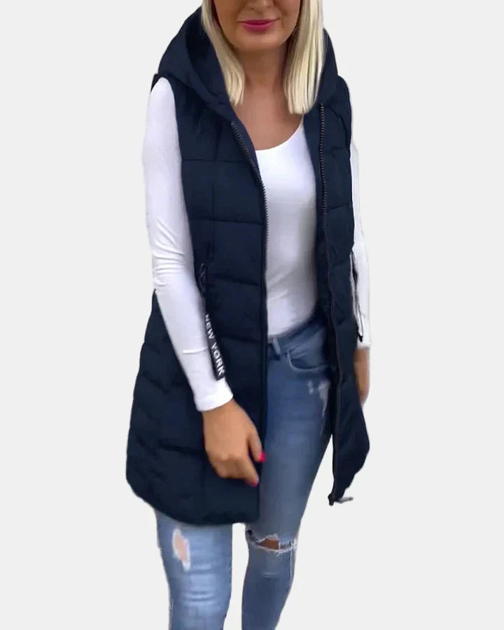 Maeve | Mouwloze gewatteerde jas