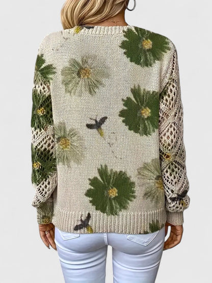 Magnolia | Elegante trui met bloemenpatroon