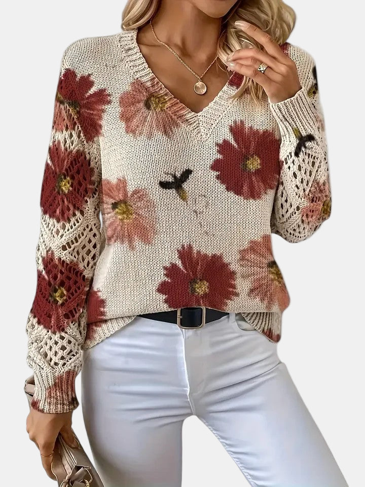 Elara™ | Cardigan mit floraler Eleganz