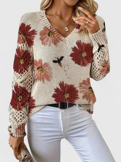 Sadie™ - Elegante bloemenprint trui