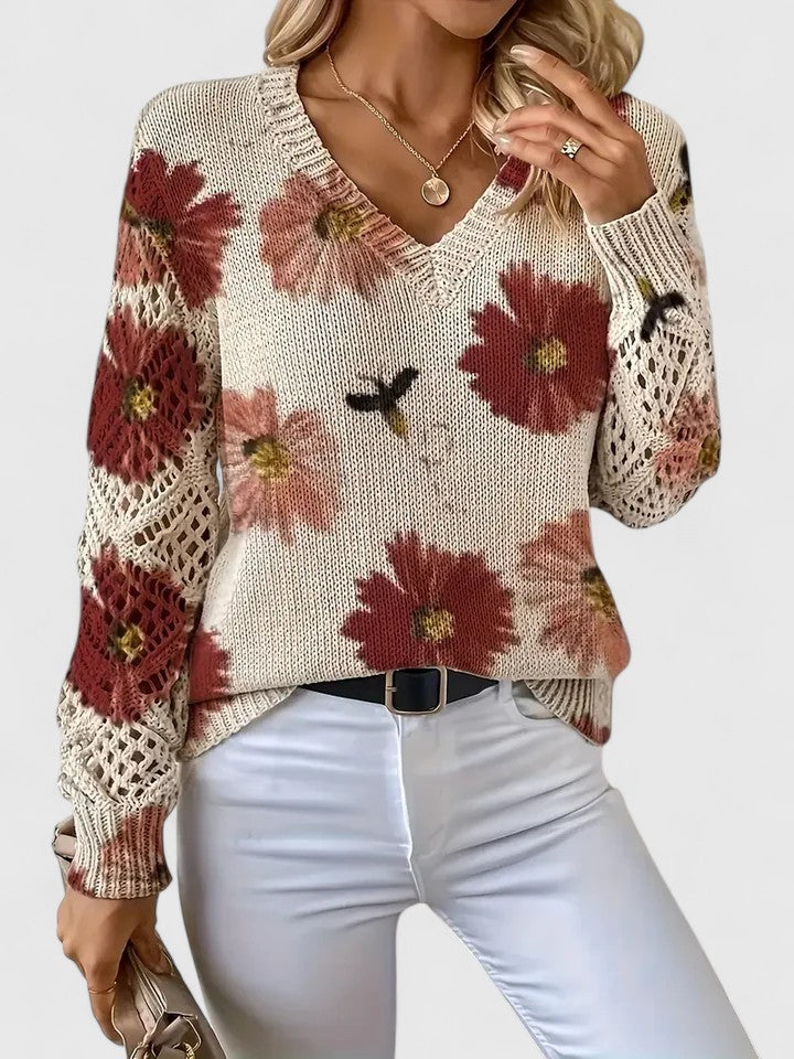 Aurelia – Elegante gebloemde trui