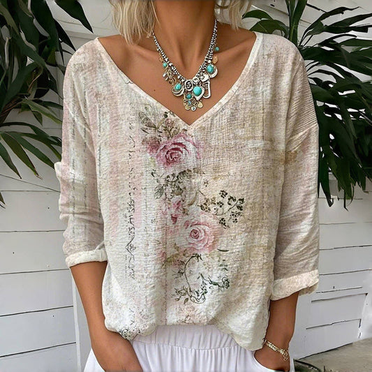 T-Shirt À Imprimé Floral Vintage
