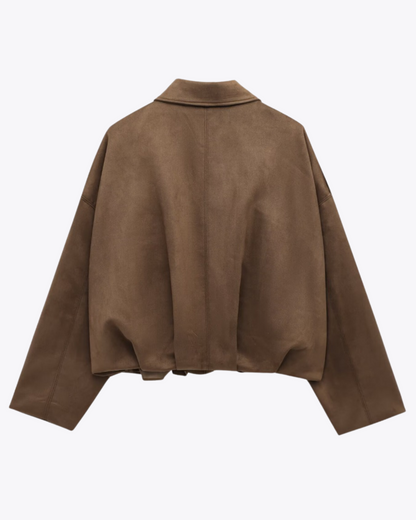 Fanchon - Veste bomber en daim élégante et polyvalente
