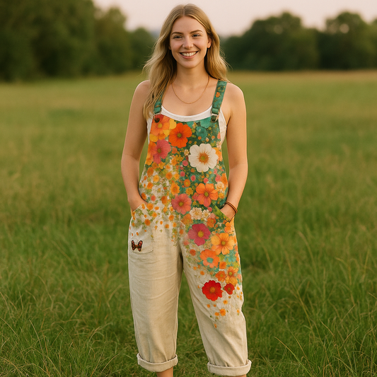 Vintage Bloemen Jumpsuit Dames - Moeiteloze Stijl & Comfort voor de Hele Dag