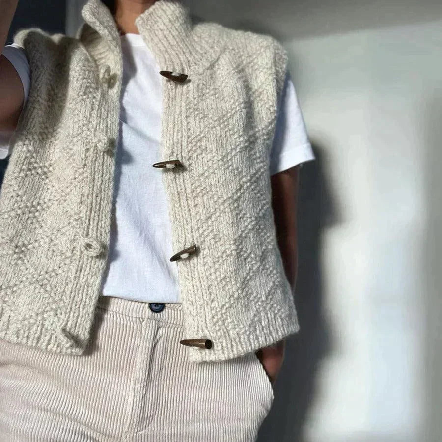 Xandra | Gebreide wollen gilet