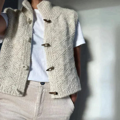 Xandra | Gebreide wollen gilet