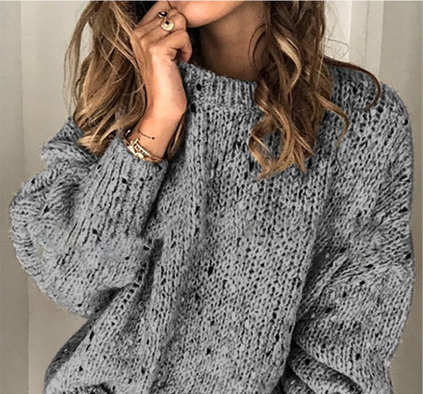 Ayla - Retro Pullover in eenkleurig