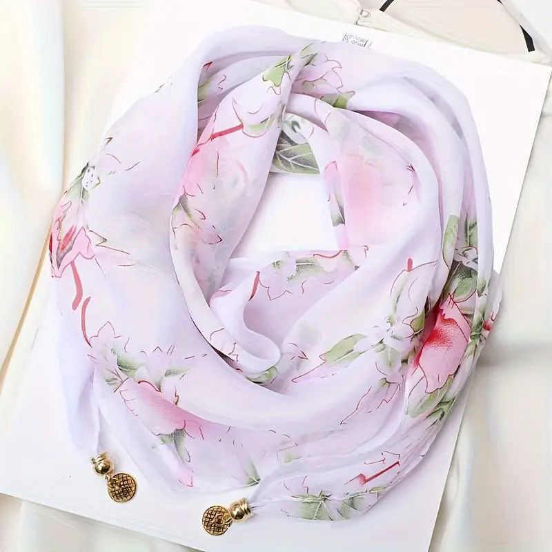 Casual Sjaal Met Bloemenprint