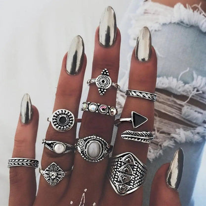 Einzigartiges Set mit 8 bis 12 Ringen