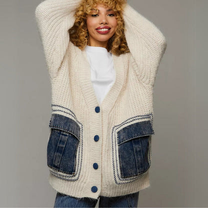 Marone Strickjacke