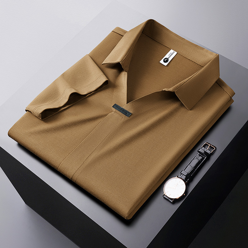 Cornelio - Poloshirt van katoen en zijde
