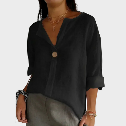 SILVIA – LÄSSIGE BLUSE MIT V-AUSSCHNITT