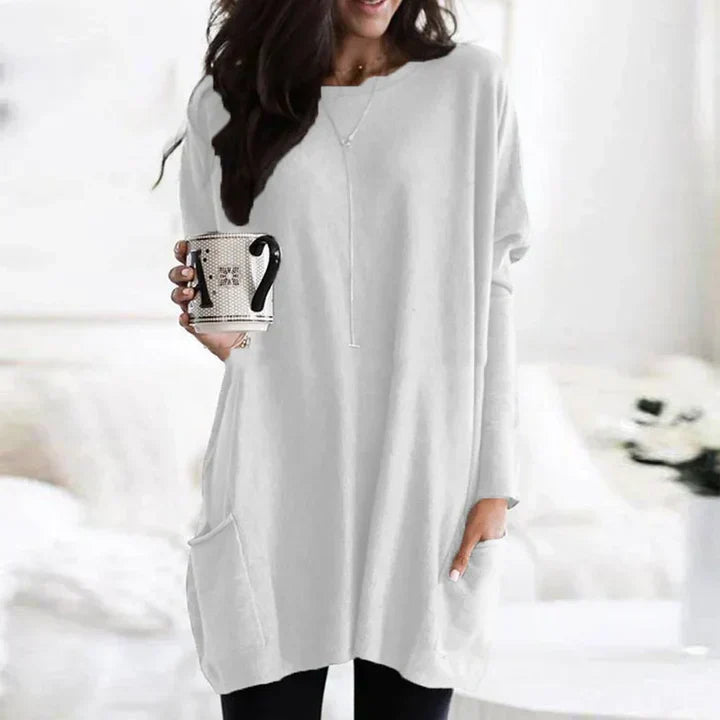 ELLE | Shirt dress met lange mouwen en zakken