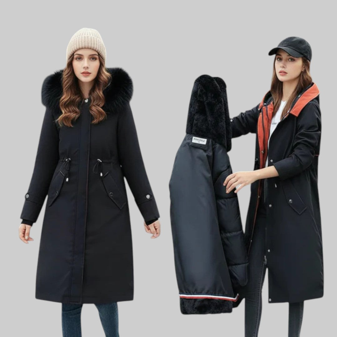 ARIEL | DAMEN-WINTERJACKE MIT KAPUZE UND WEICHEM KRAGEN