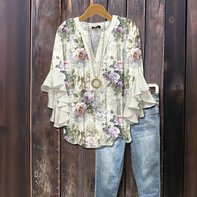 Franziska - Casual blouse met bloemenpatroon