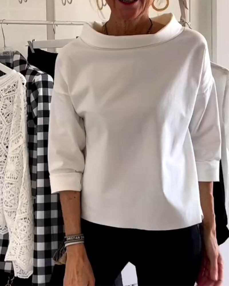 WIEBKE I COMFORTABELE 3/4-MOUWENBLOUSE