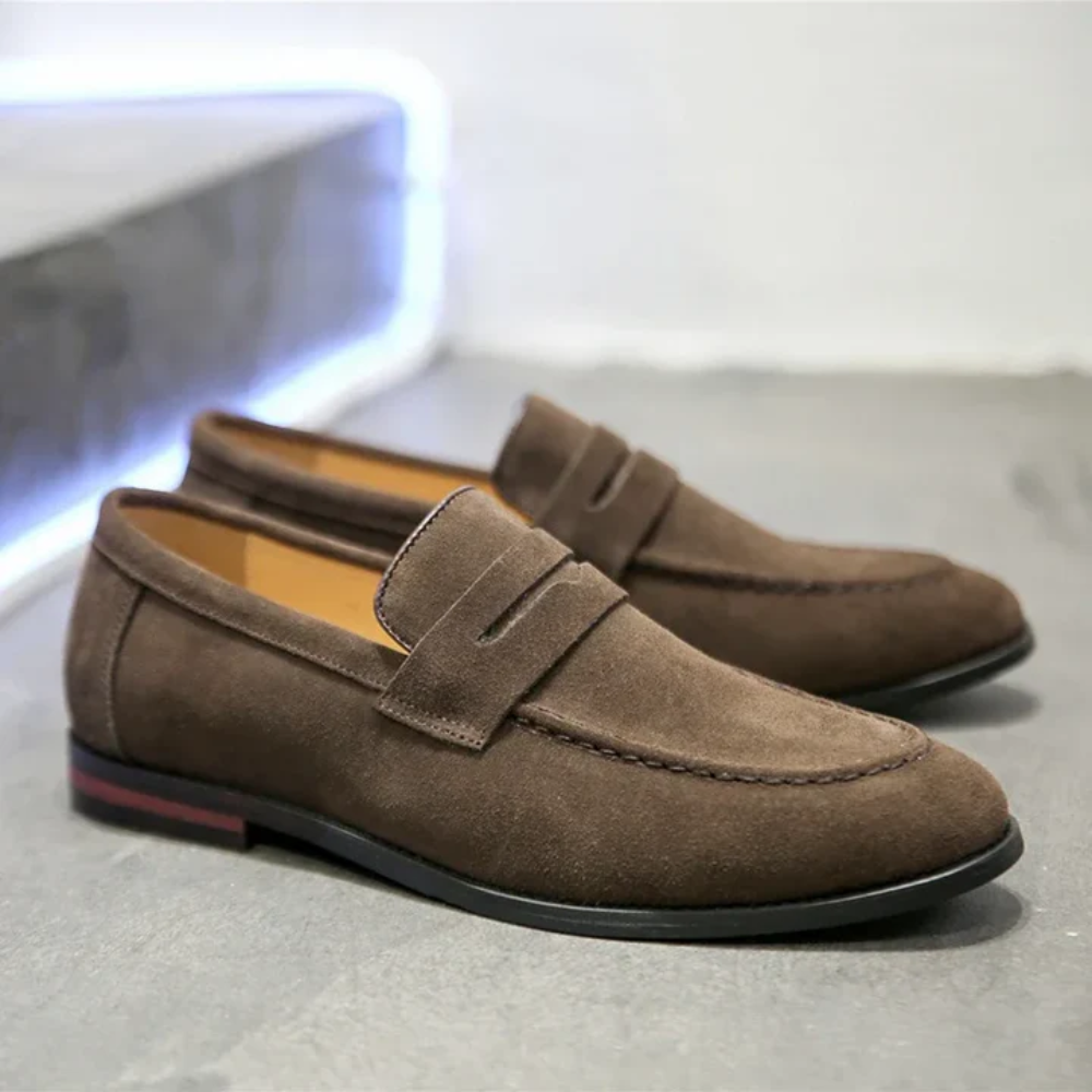 Suède zomerloafers