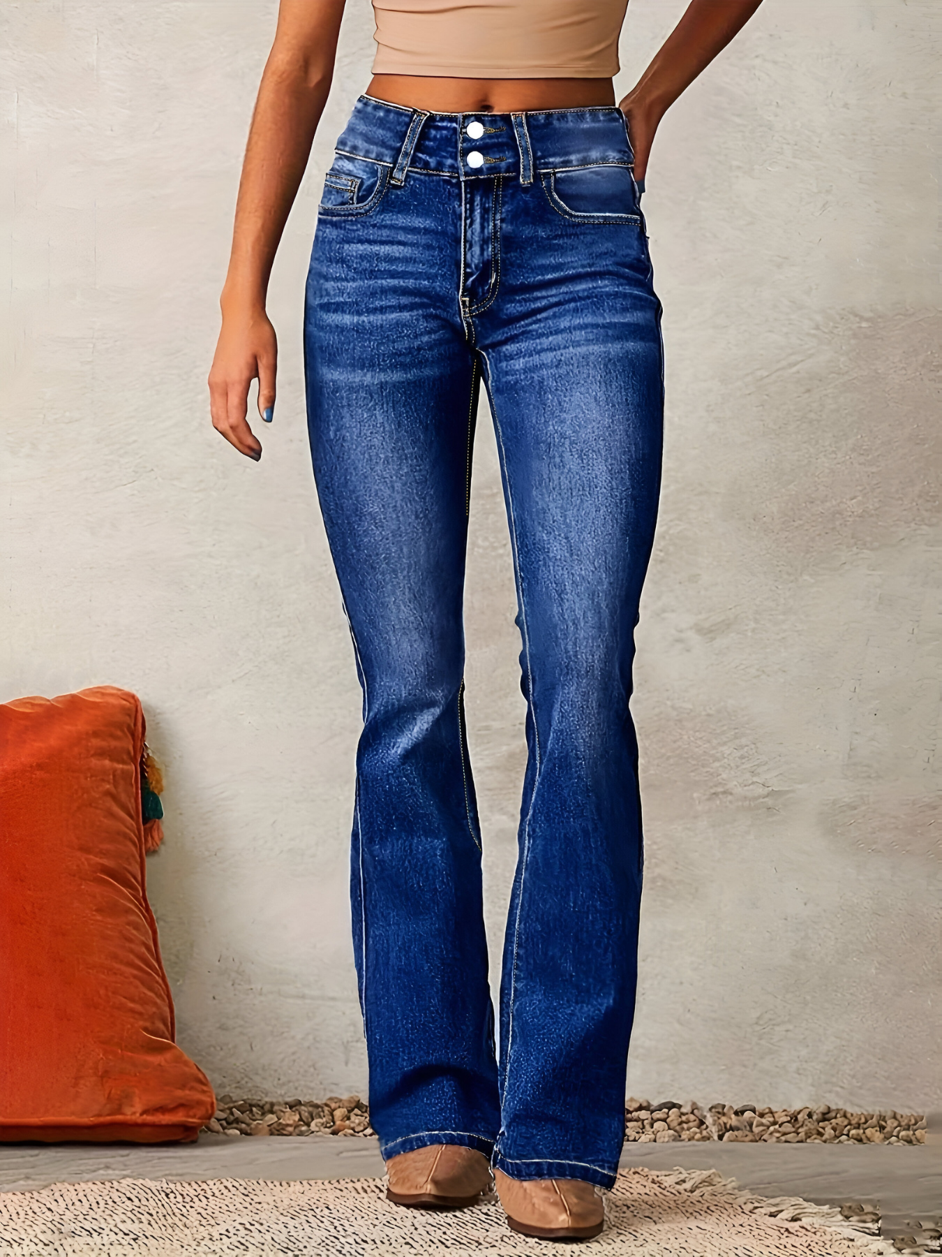 Isabel™ – High-waist uitlopende jeans