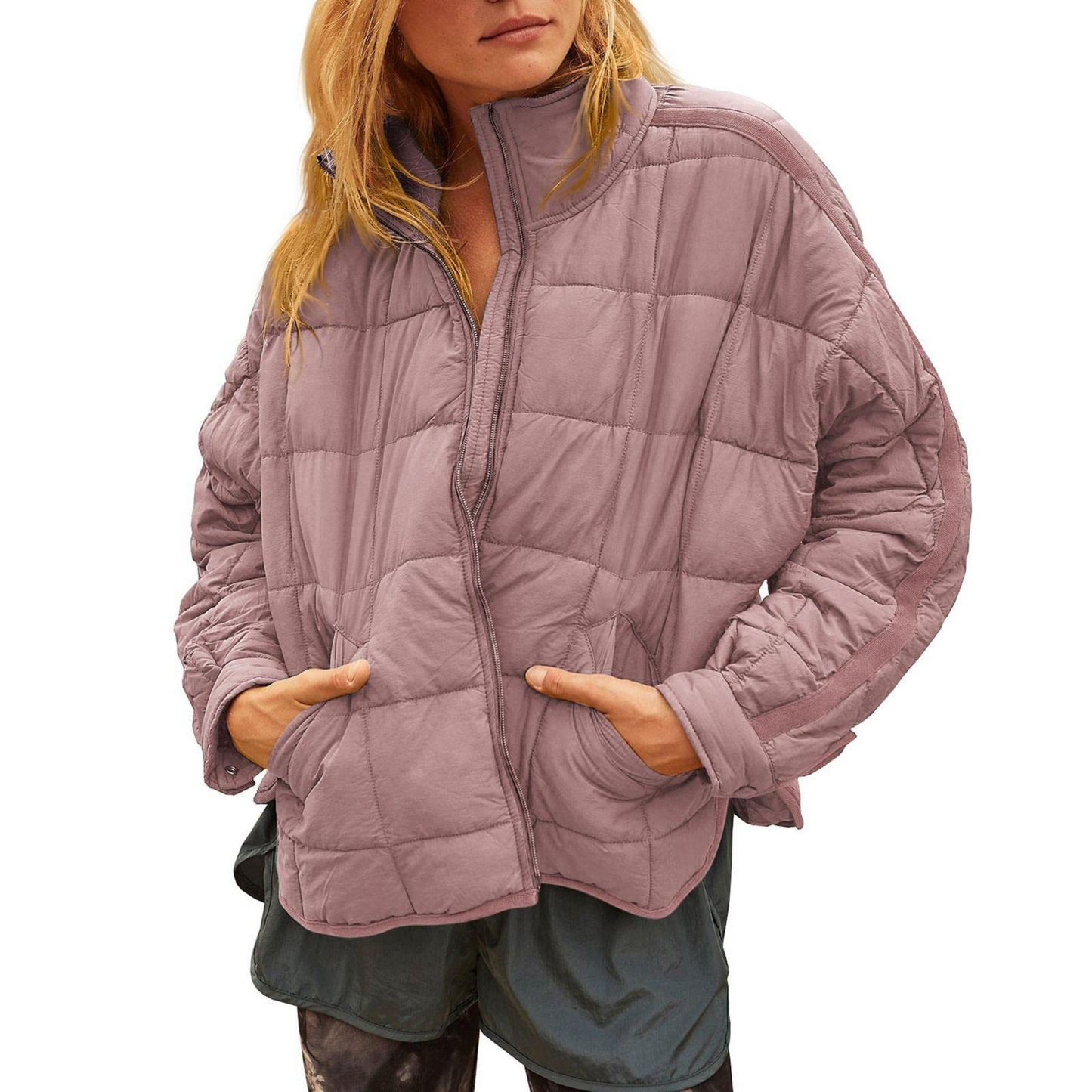 April™ – Lightweight Compact Zip Puffer Jacket