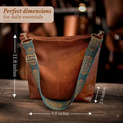 Chelseys Vintage Charme | Leder Schultertasche