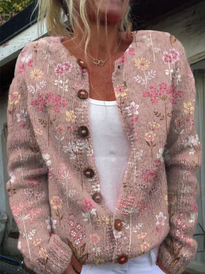 LILA | Blumenmusterpullover