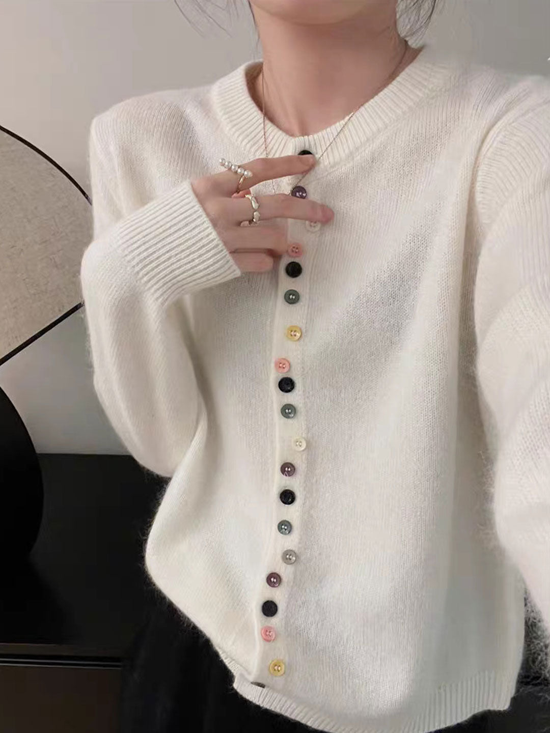 AALIYAH™ | Elegante gebreide cardigan met knoopsluiting