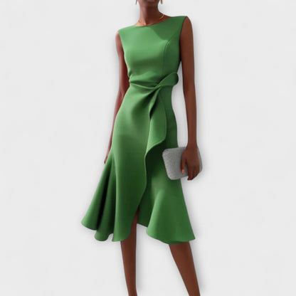 Juliette™ – Drapiertes asymmetrisches Midikleid