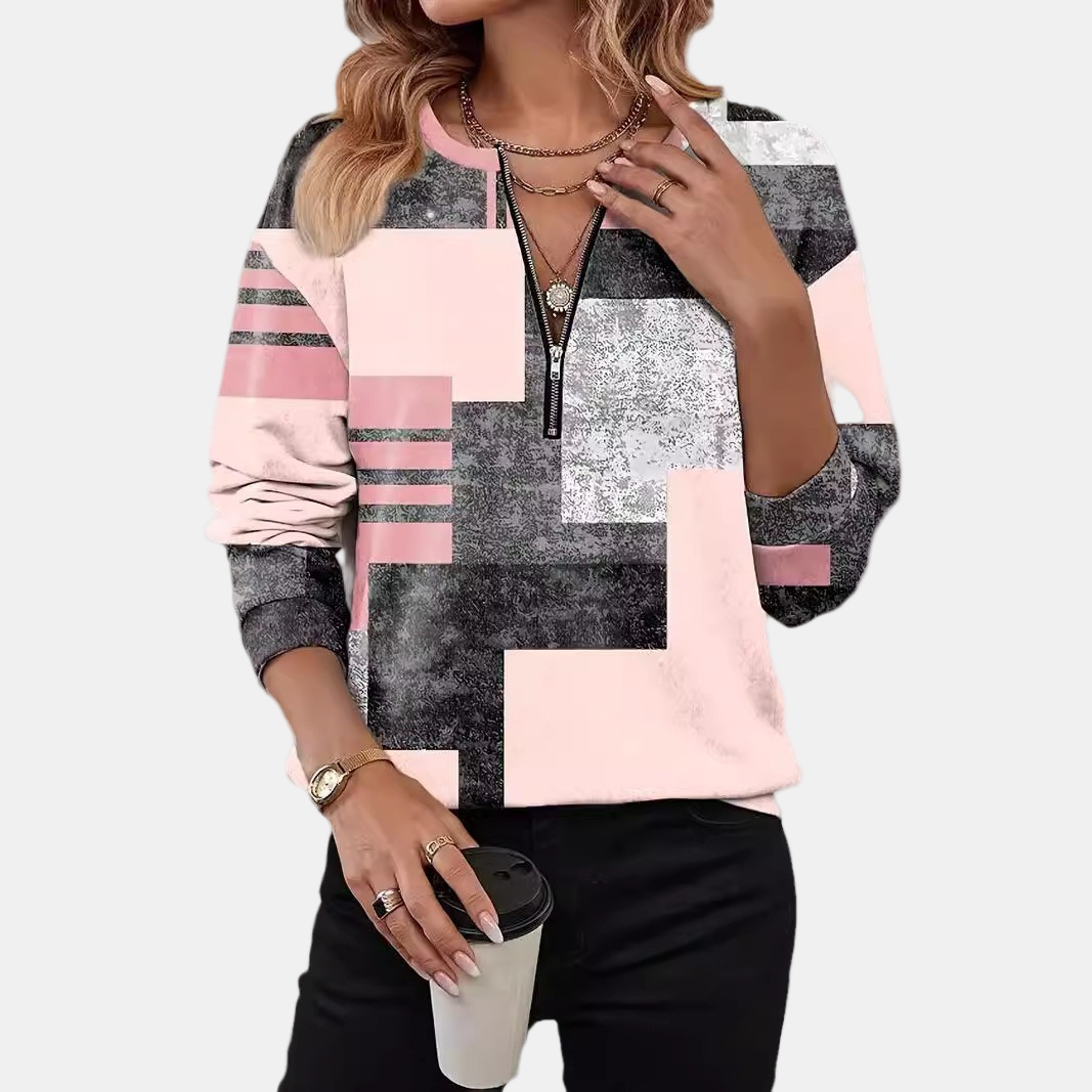 Nora | Weiches geometrisches Sweatshirt