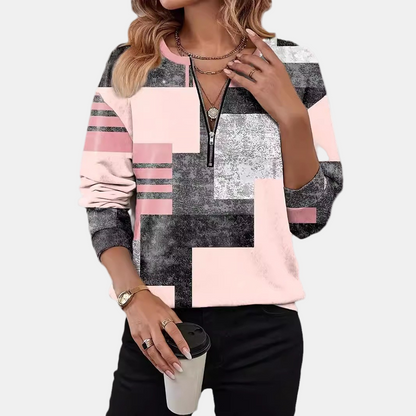 Nora | Weiches geometrisches Sweatshirt