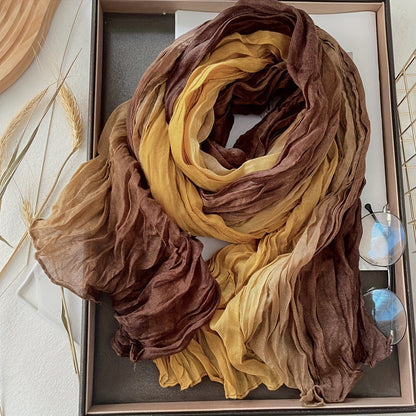 Vintage-Schal mit Farbblöcken