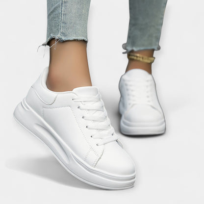 Leren sneakers wit