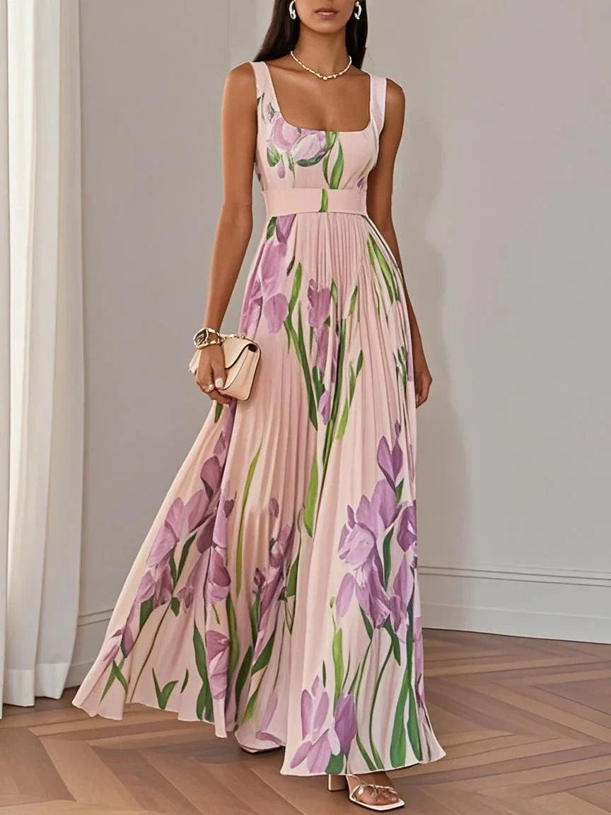 Liviana | Geplooide maxi-jurk