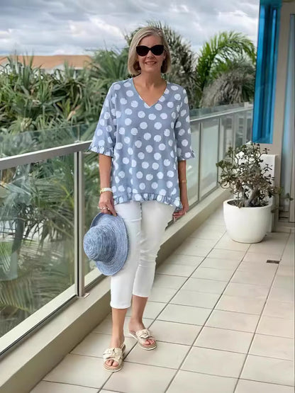 Stilvolle V-Ausschnitt-Bluse für Damen