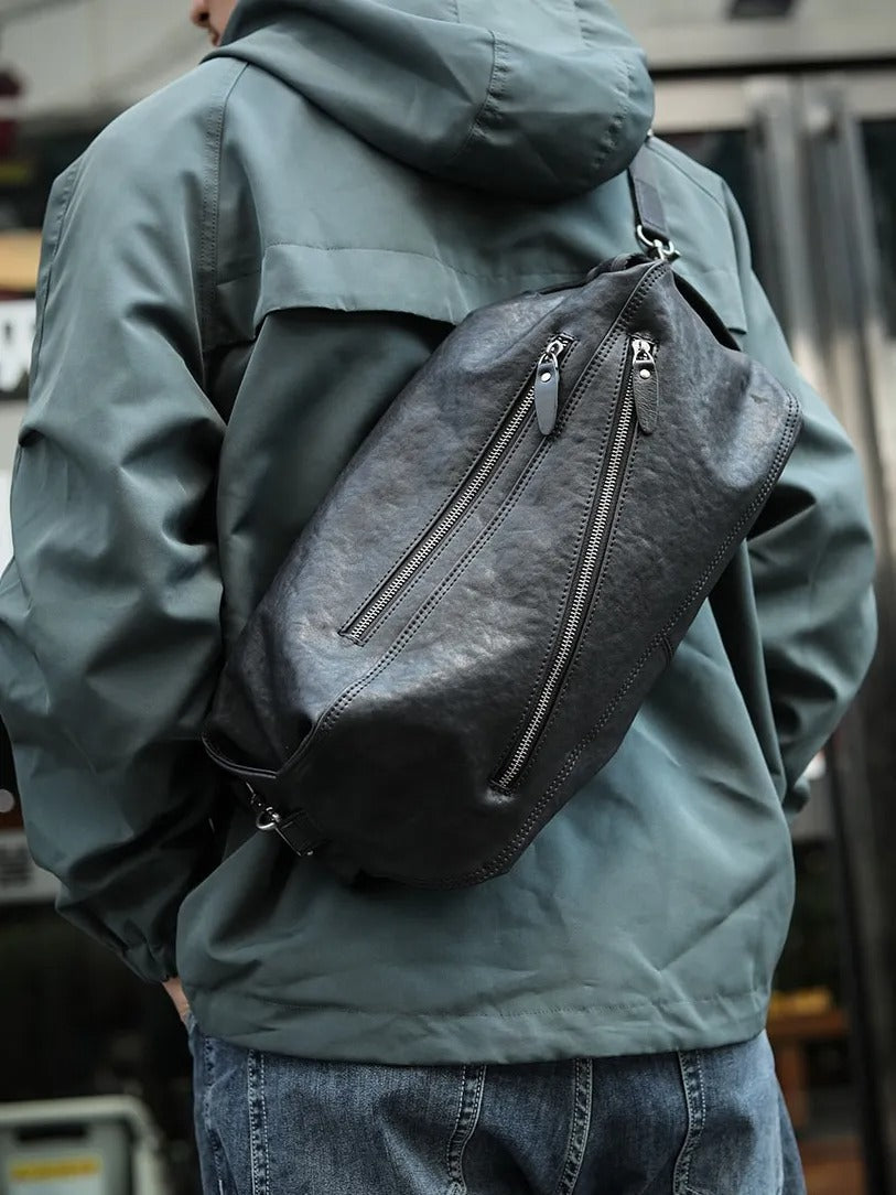 Sac à dos homme avec zips diagonaux style urbain - Gael