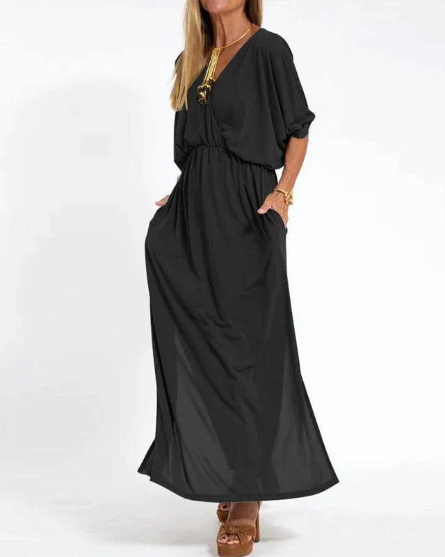 Leni™ – Vintage-geïnspireerde luchtige maxi-jurk
