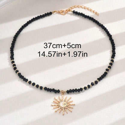 Collier Pendentif Soleil Bohème