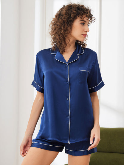 Short pyjamaset van pure zijde