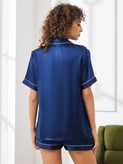 Short pyjamaset van pure zijde