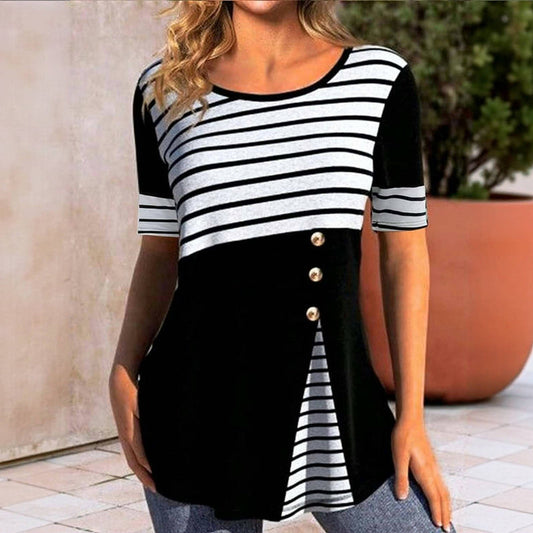 Blouse Rayée Décontractée