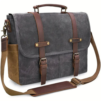 Brett - Waterdichte Messenger Bag van Canvas met Grote Capaciteit voor Heren