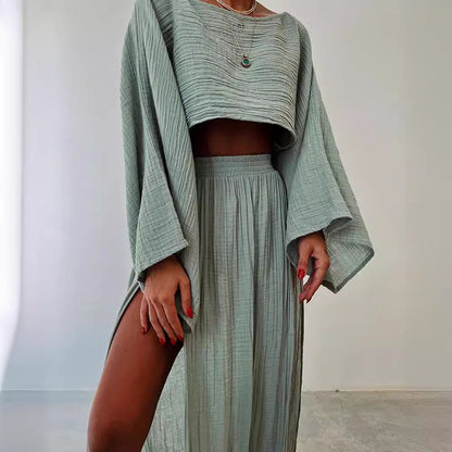 THARAH | Boho Crop Top en Maxi Rok Sets
