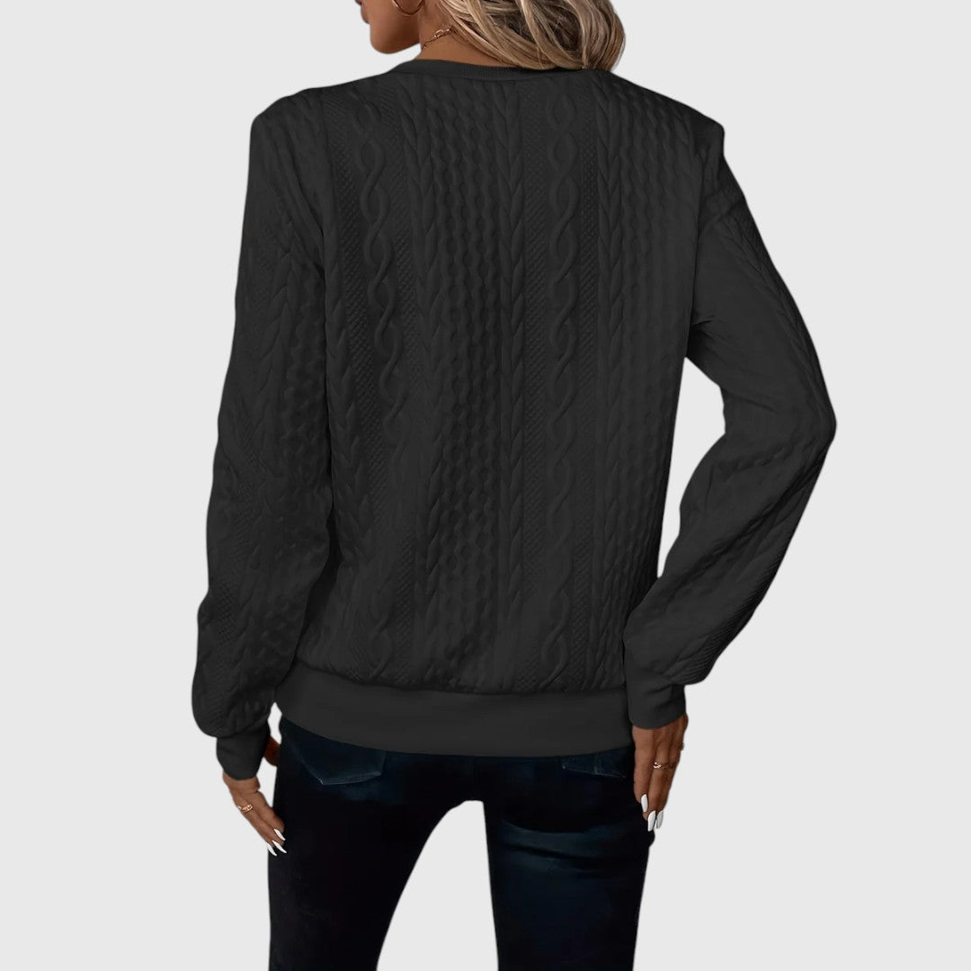 Pauline - Eleganter Pullover mit Reißverschluss