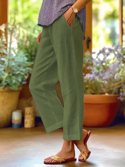 Oona - Dames Linnen Zomerbroek
