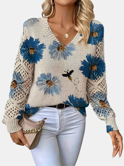 Elara™ | Cardigan mit floraler Eleganz