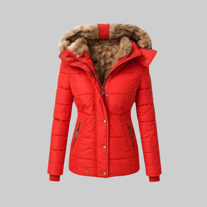MELÁNIA | WARM GEFÜTTERTER WINTERMANTEL MIT PELZKRAGEN