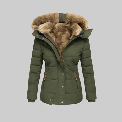 MELÁNIA | WARM GEFÜTTERTER WINTERMANTEL MIT PELZKRAGEN