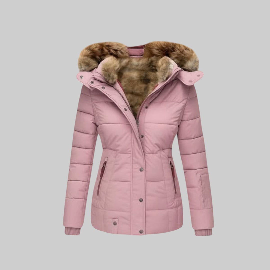 MELÁNIA | WARM GEFÜTTERTER WINTERMANTEL MIT PELZKRAGEN