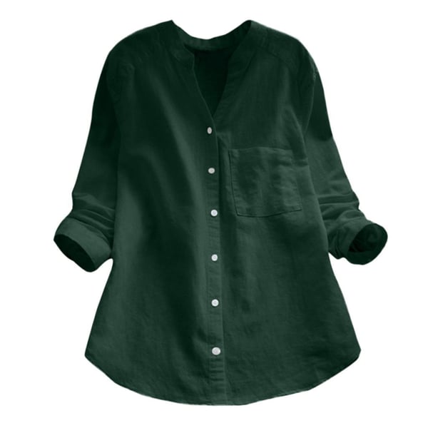 Greta | Stijlvolle linnen blouse met lange mouwen